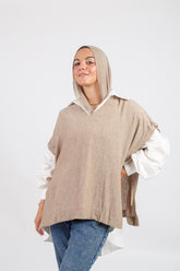 Vee Poncho - Brown