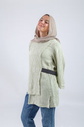 Cross Blouse - Green