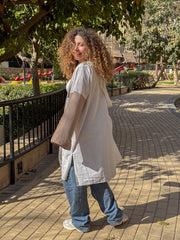 Patchy Cardigans - White & Beige & Olive