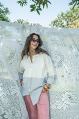 Duo Tone Shirt - White & Grey