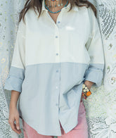 Duo Tone Shirt - White & Grey