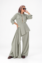 Sway Wrap Jumpsuit - Green
