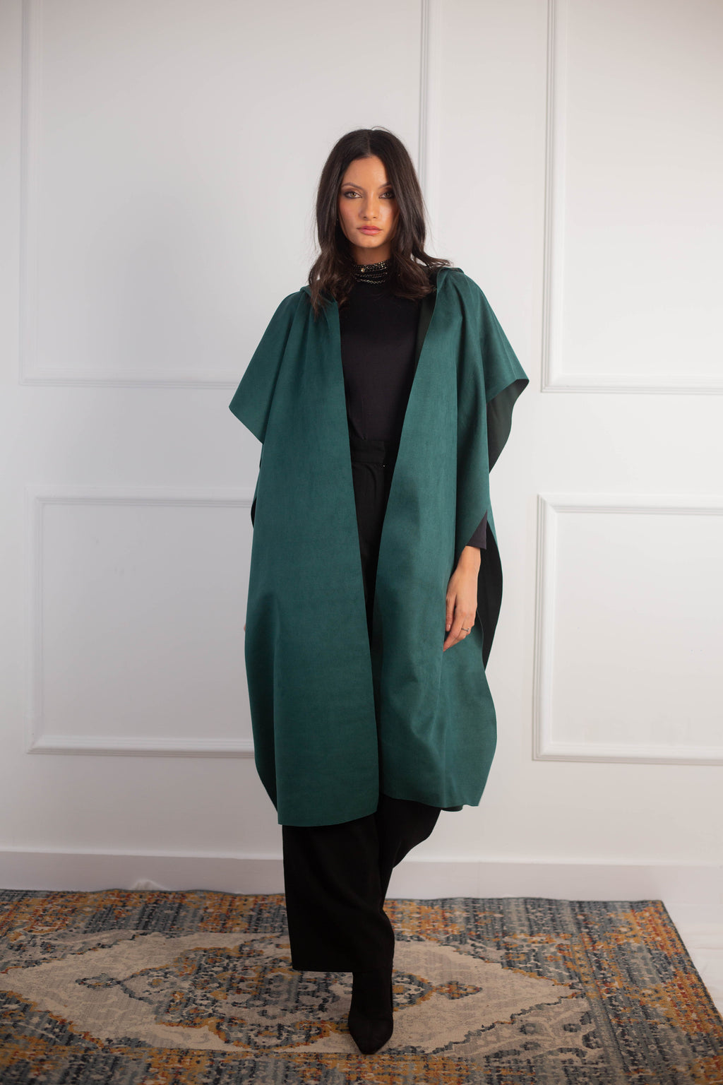 Zeina Poncho _ Teal Green