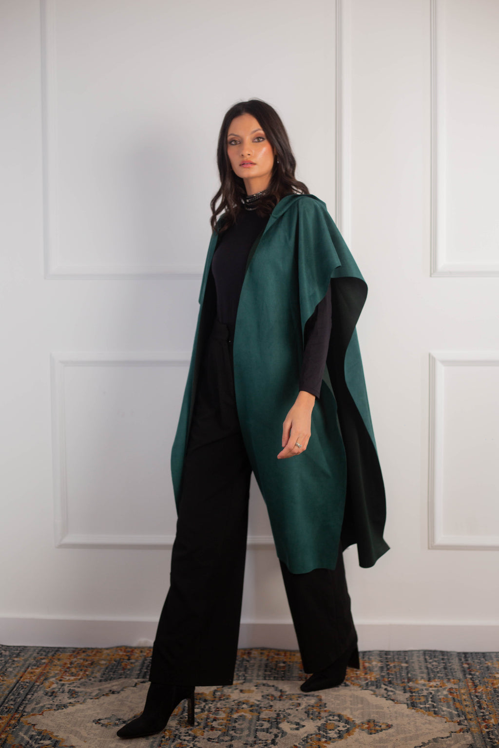 Zeina Poncho _ Teal Green
