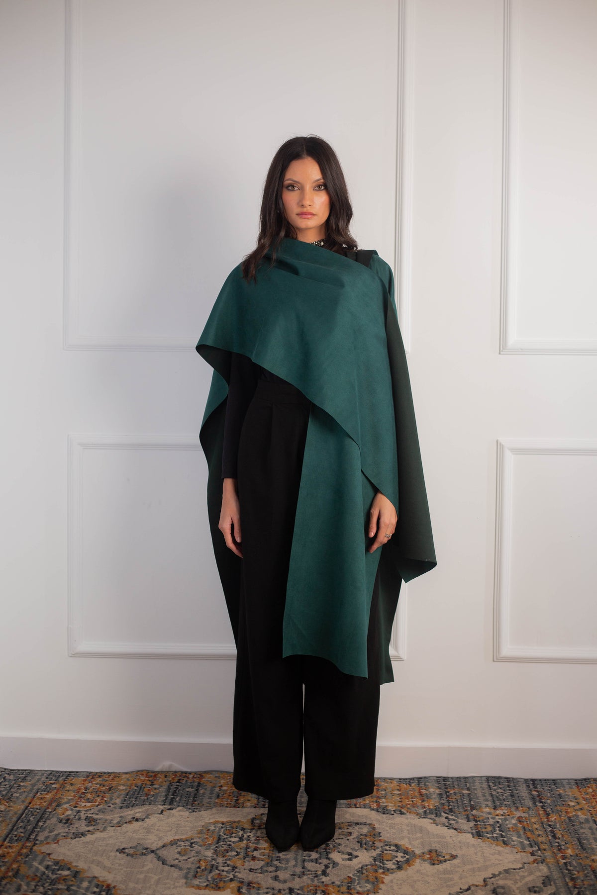Zeina Poncho _ Teal Green