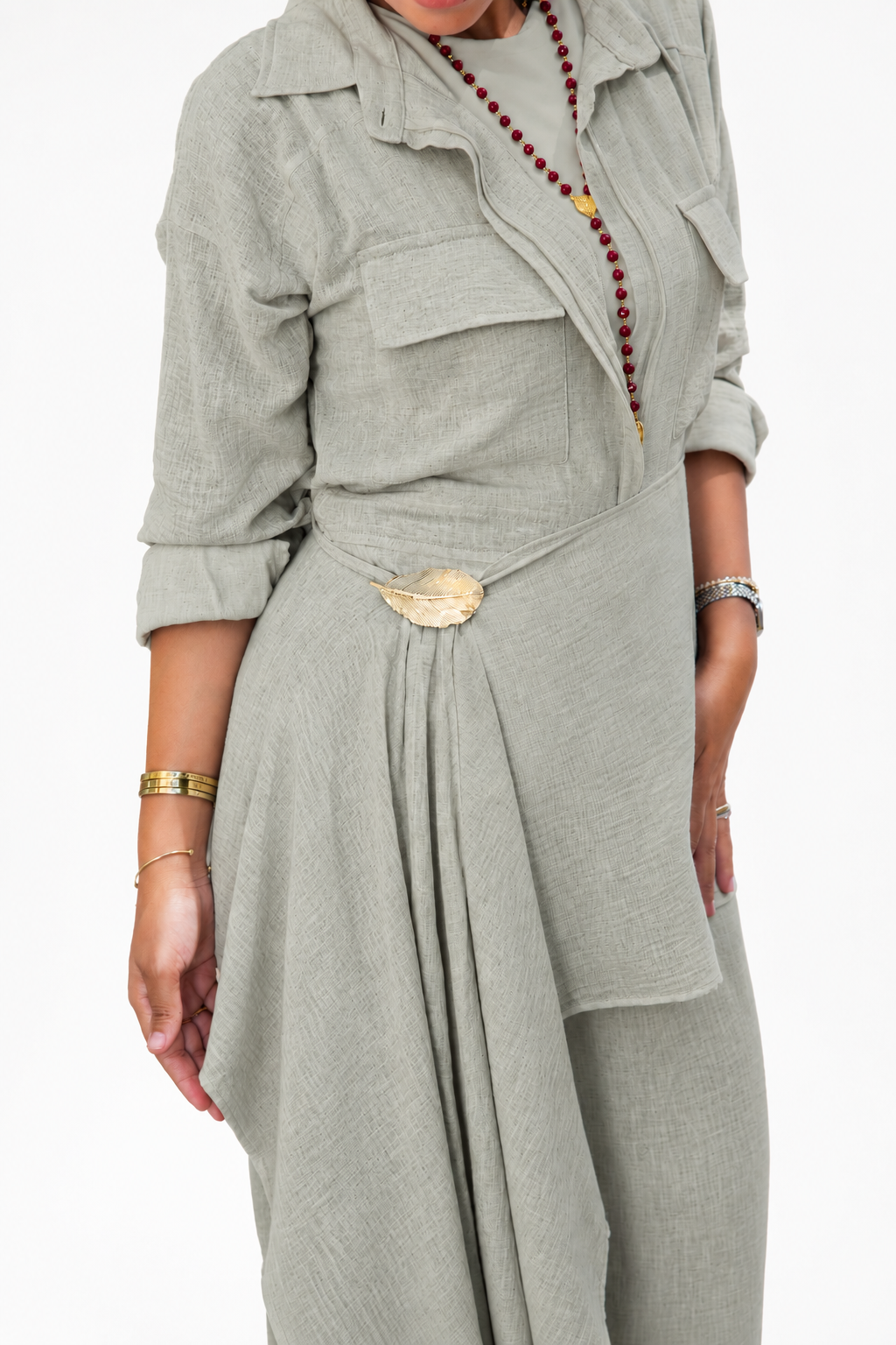 Sway Wrap Jumpsuit - Green