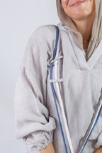 Ribbon Flow Top - Grey
