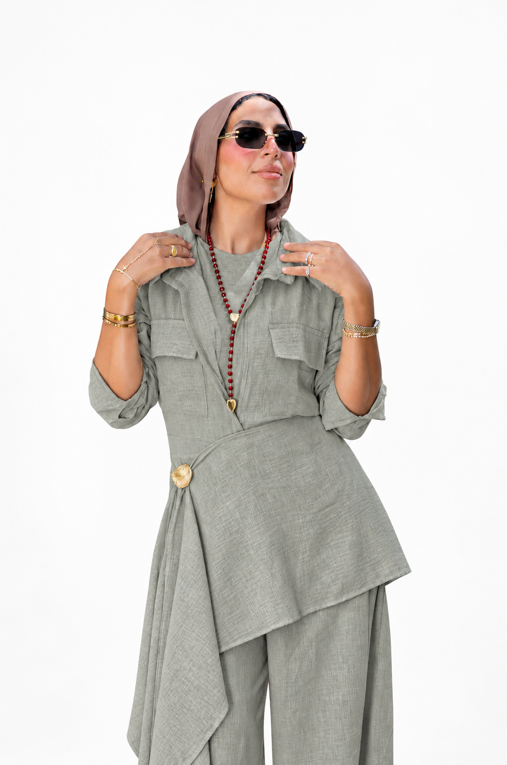 Sway Wrap Jumpsuit - Green