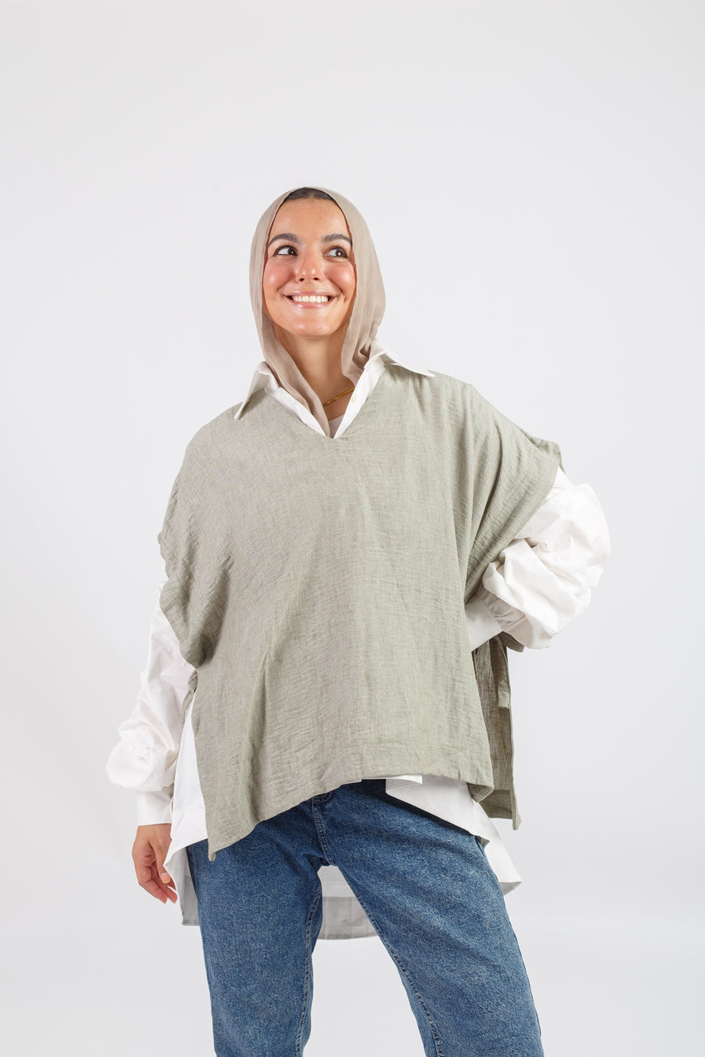 Vee Poncho - Green