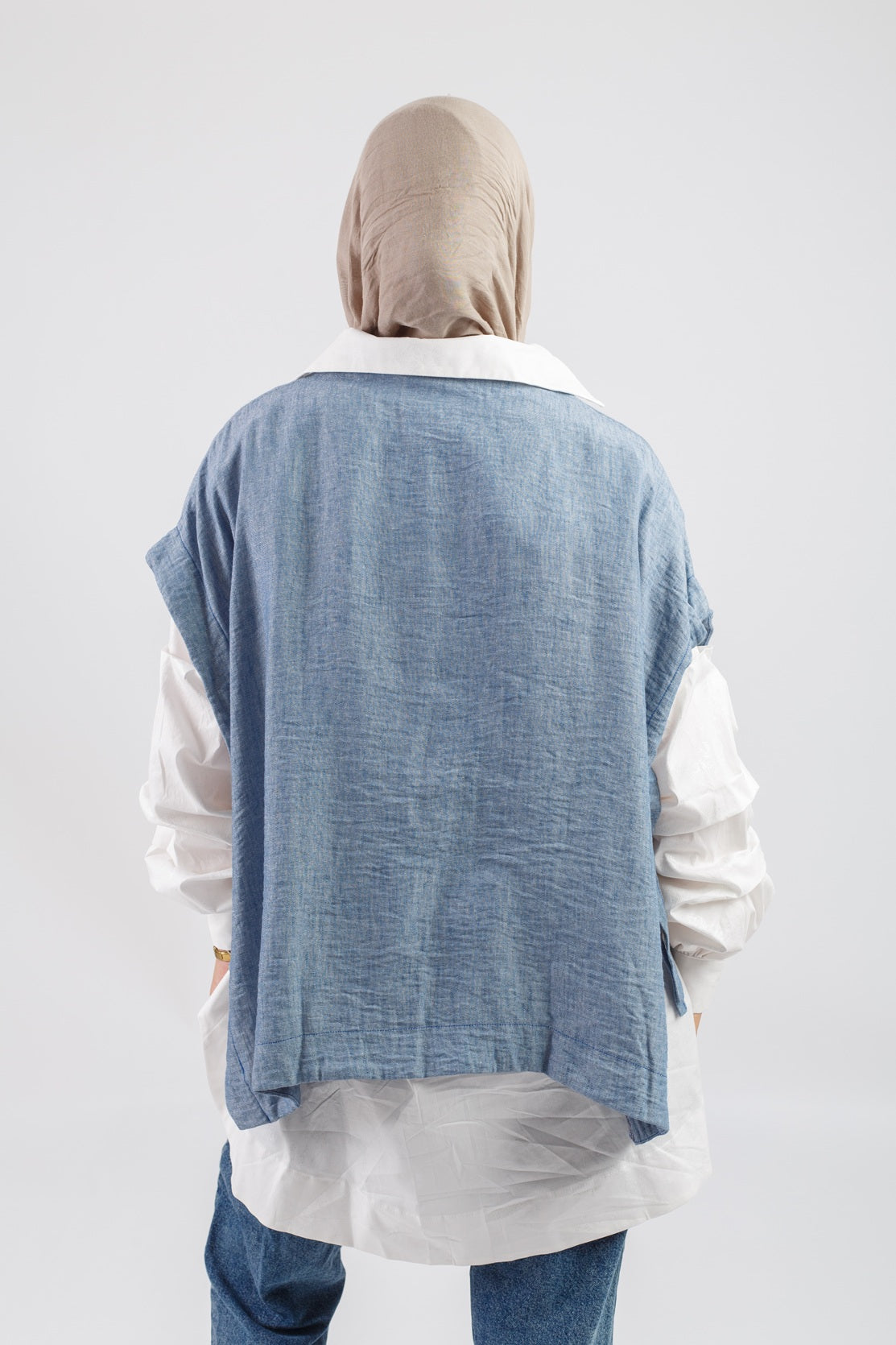Vee Poncho - Blue