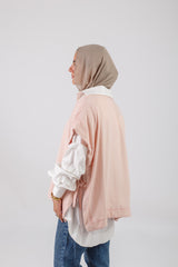Vee Poncho - Peach