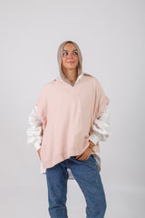 Vee Poncho - Peach