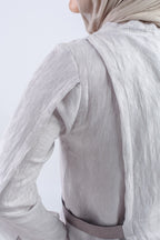 Cross Blouse - Grey
