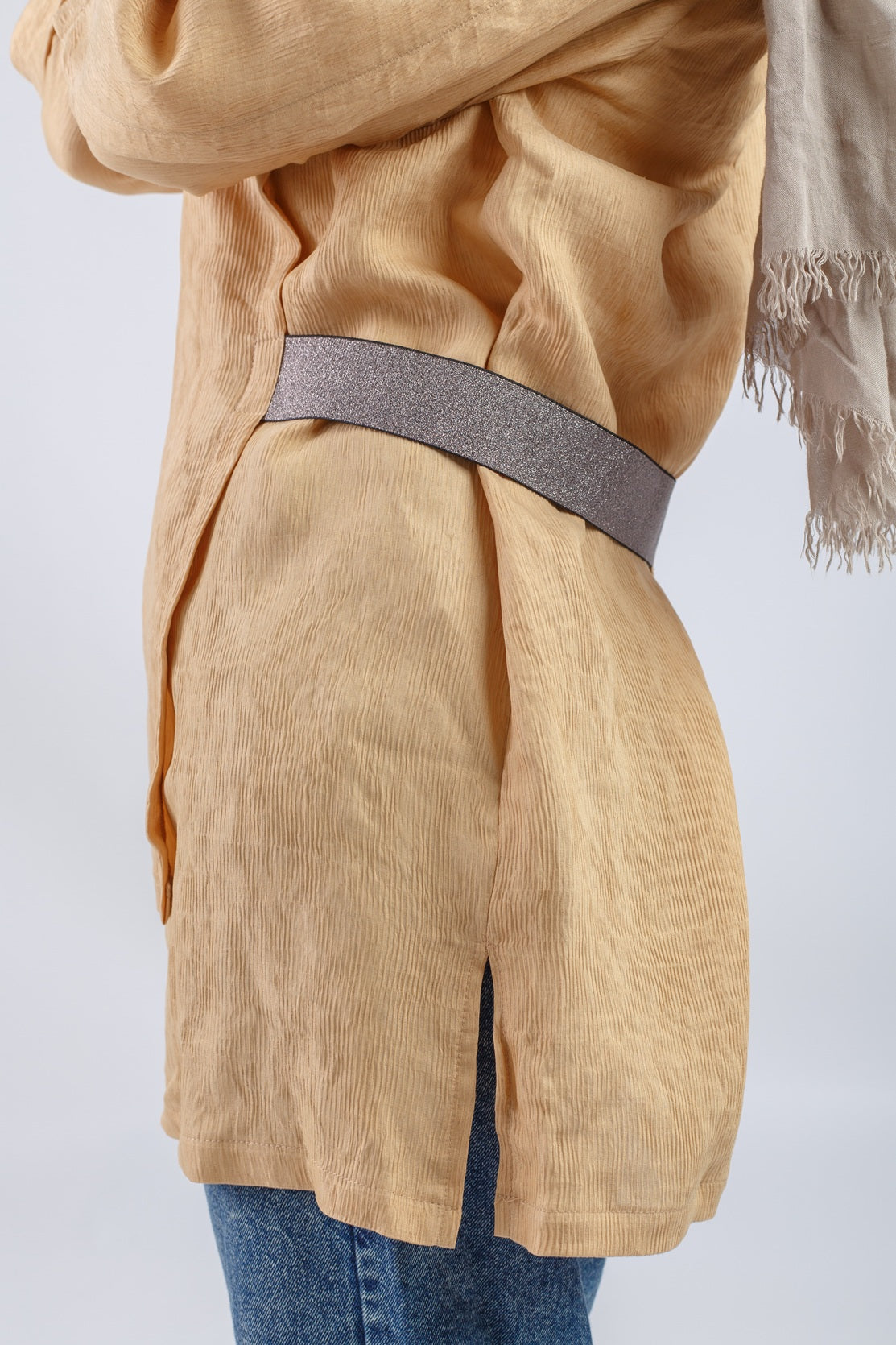 Cross Blouse - Beige