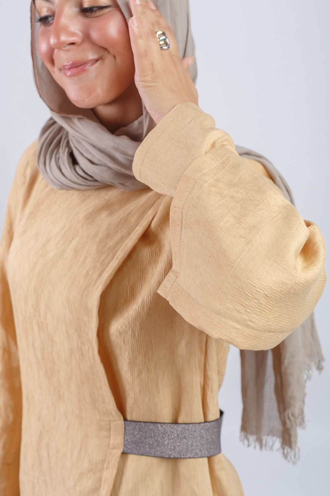Cross Blouse - Beige