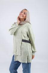 Cross Blouse - Green
