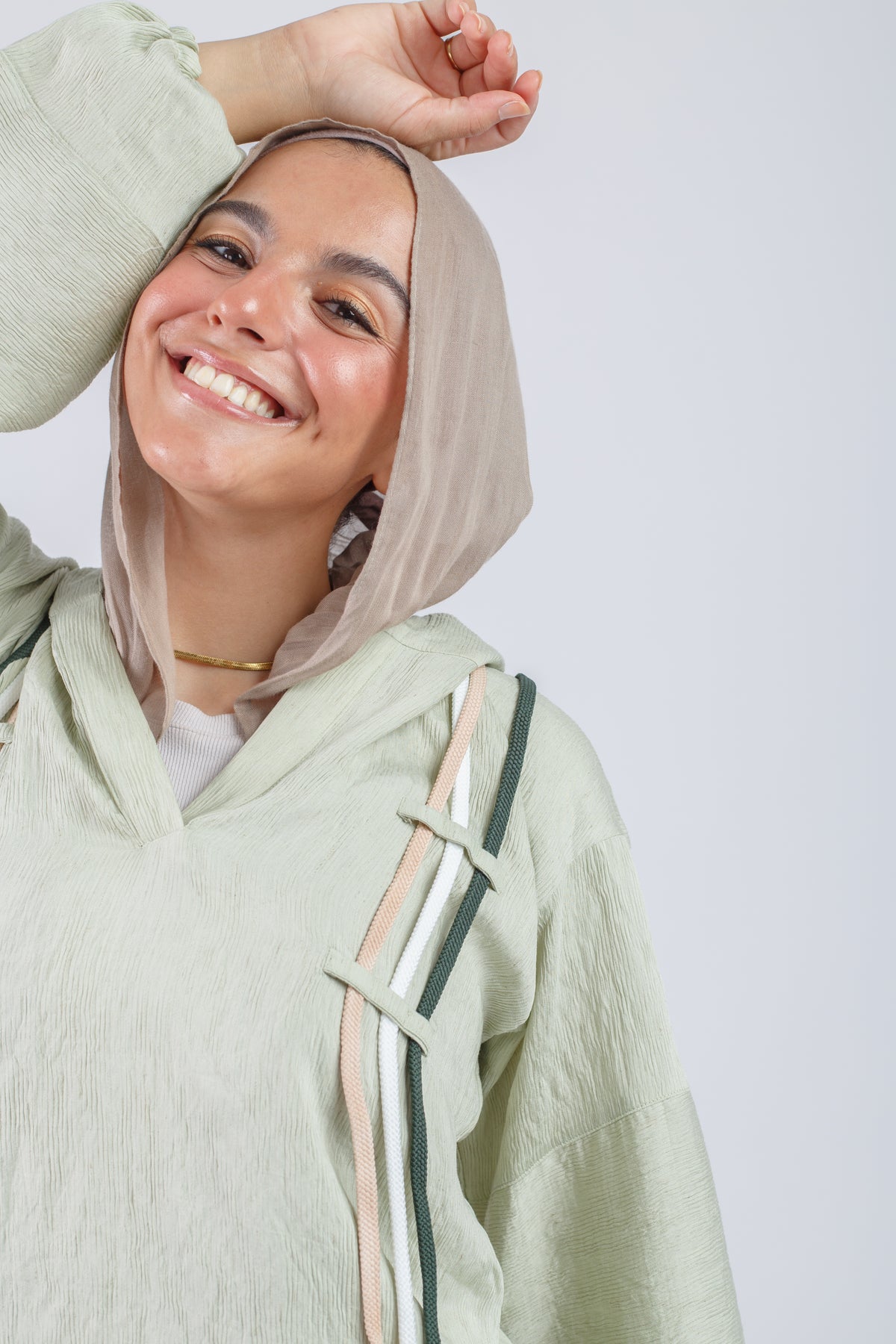 Ribbon Flow Top - Green