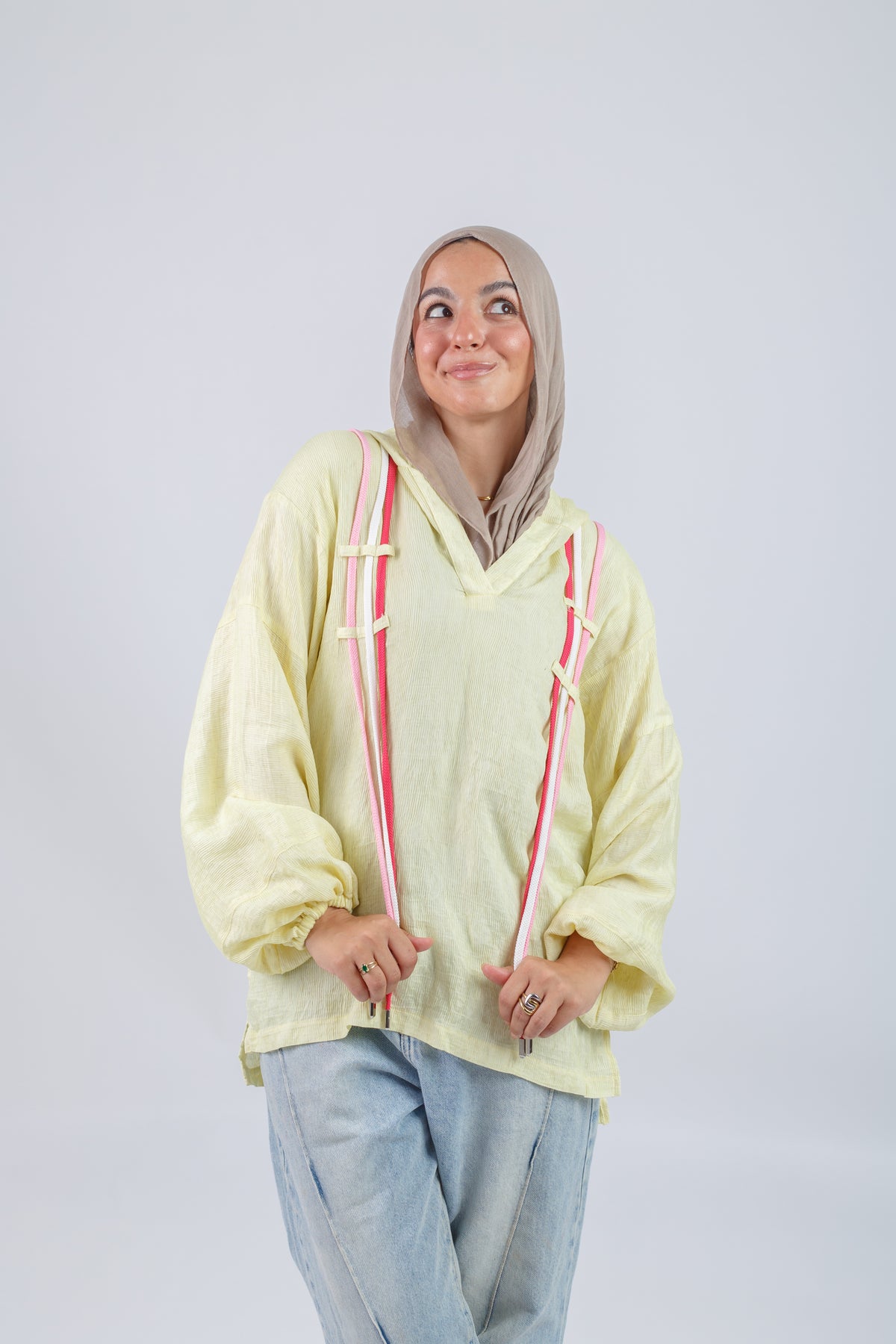 Ribbon Flow Top - Yellow