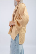 Ribbon Flow Top - Beige