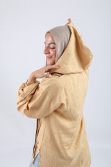 Ribbon Lines Shirt - Beige
