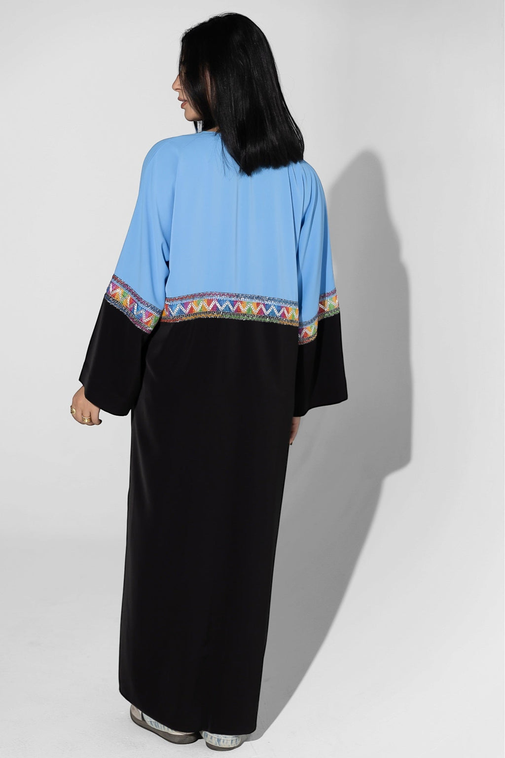 Farha Kaftan _ Blue & Black