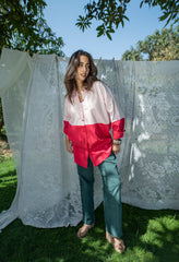 Duo Tone Shirt - Light Pink & Pink