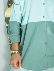 Duo Tone Shirt - Light Green & Green