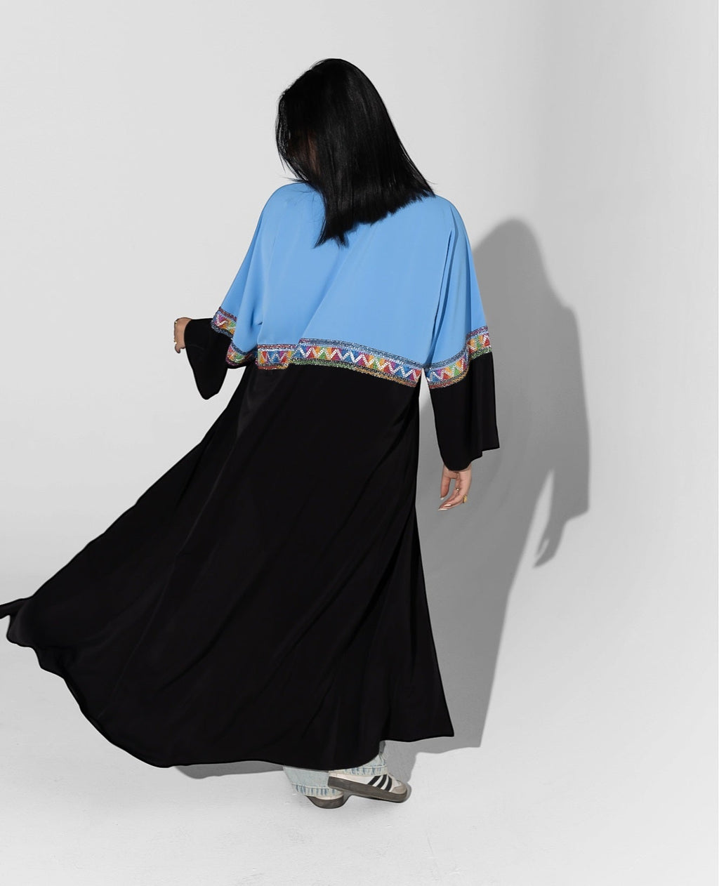 Farha Kaftan _ Blue & Black