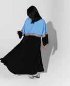 Farha Kaftan _ Blue & Black
