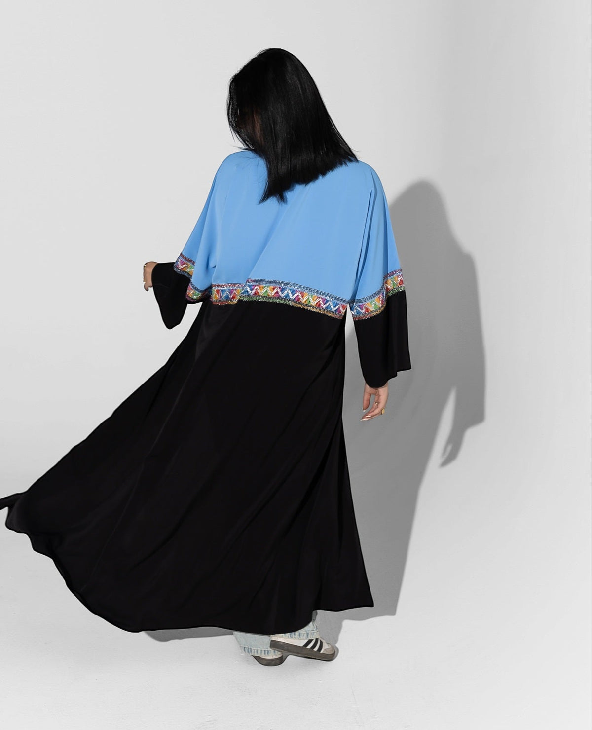 Farha Kaftan _ Blue & Black
