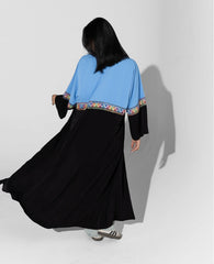 Farha Kaftan _ Blue & Black