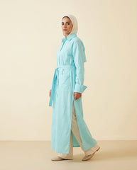 Trench Shirt - Aqua Blue