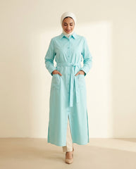 Trench Shirt - Aqua Blue