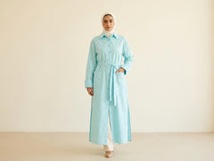 Trench Shirt - Aqua Blue