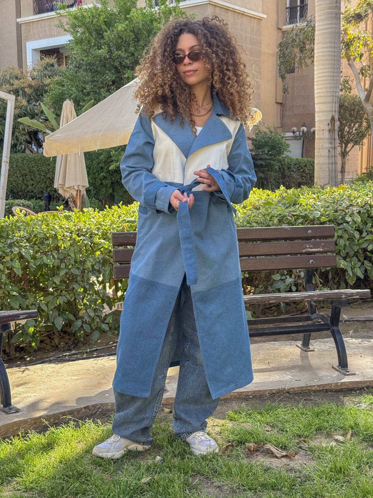 Gradient Denim Coat