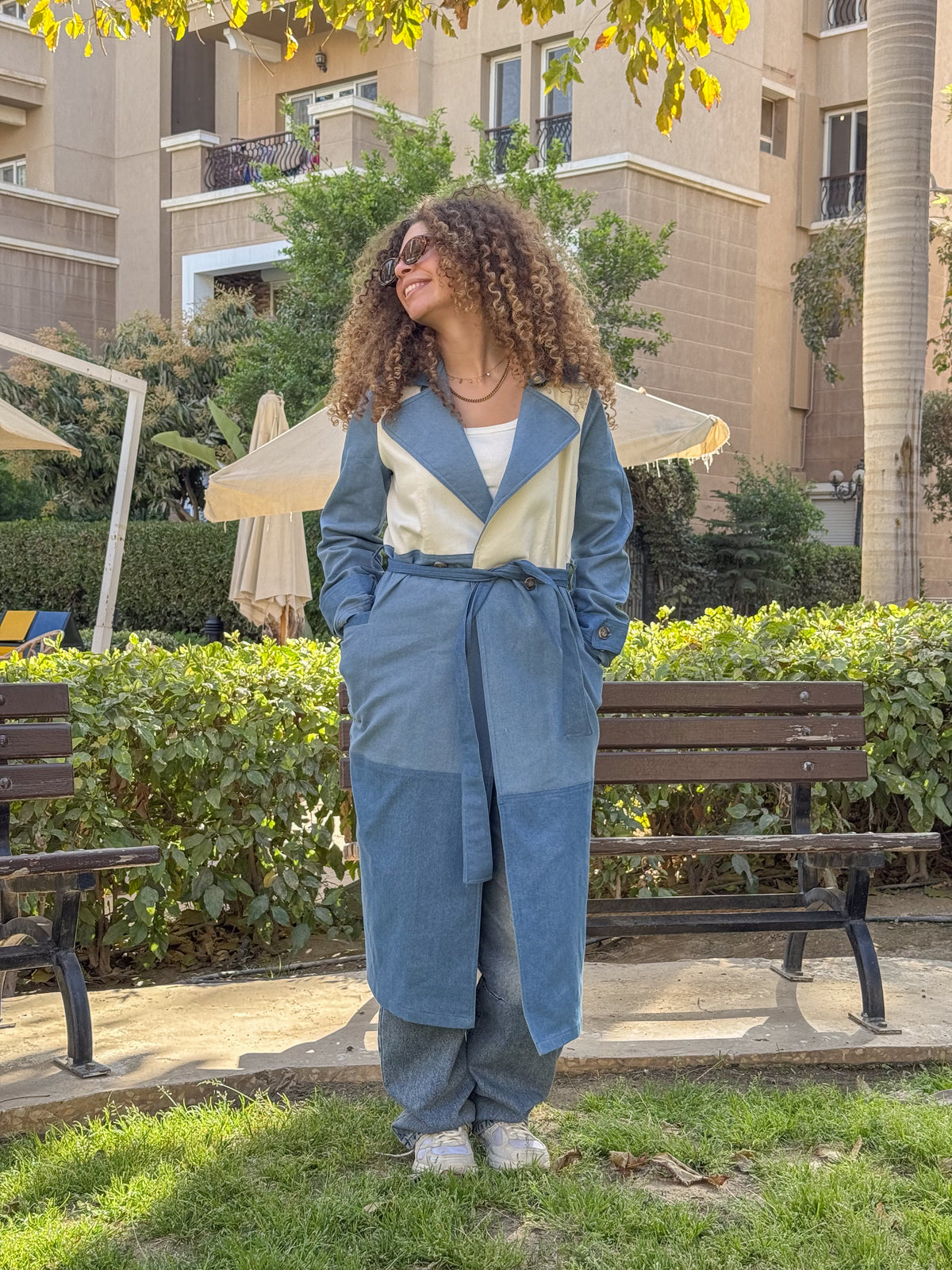 Gradient Denim Coat