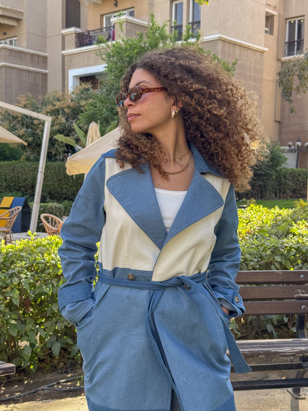 Gradient Denim Coat