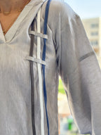 Ribbon Flow Top - Grey