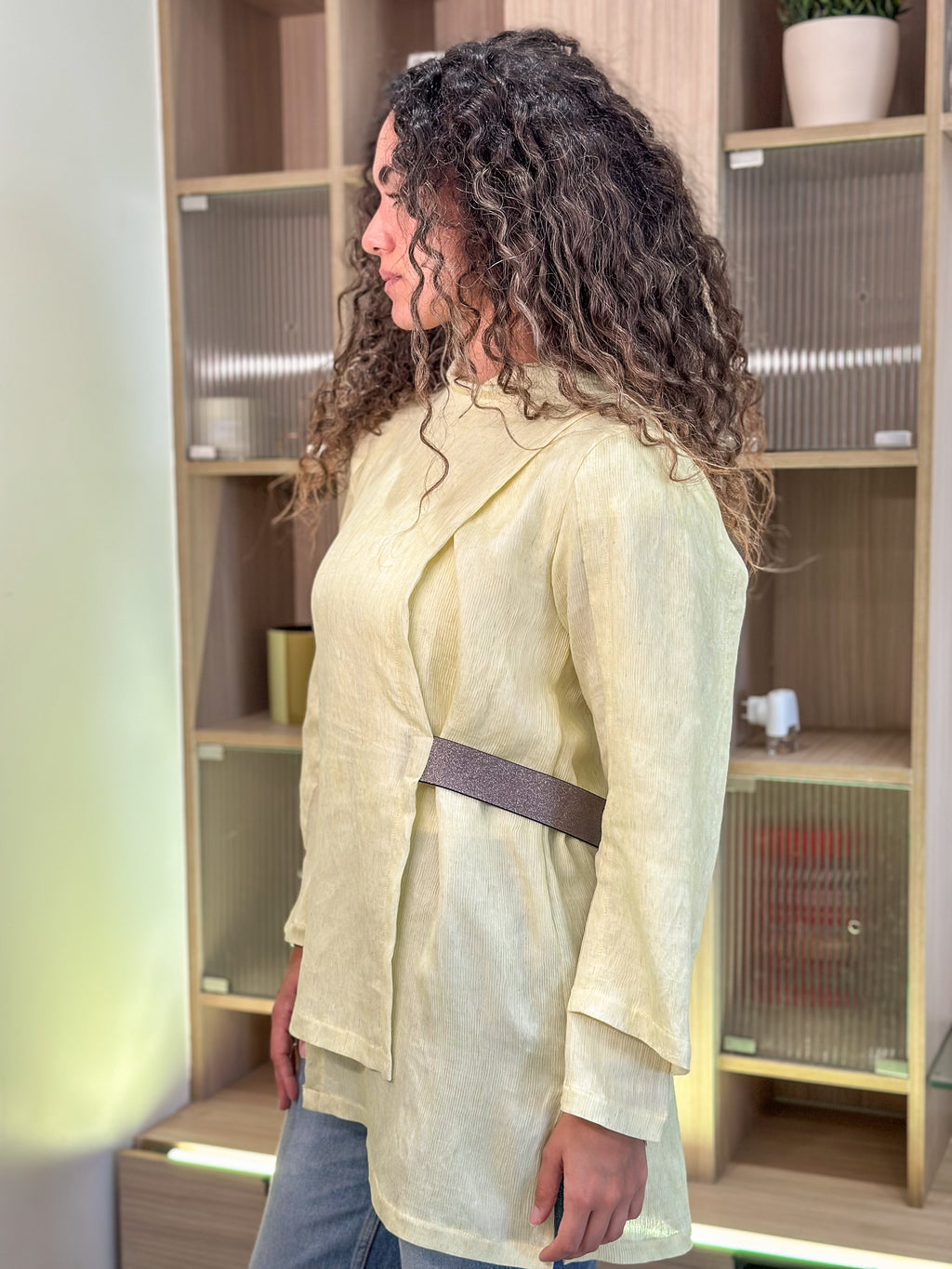 Cross Blouse - Yellow