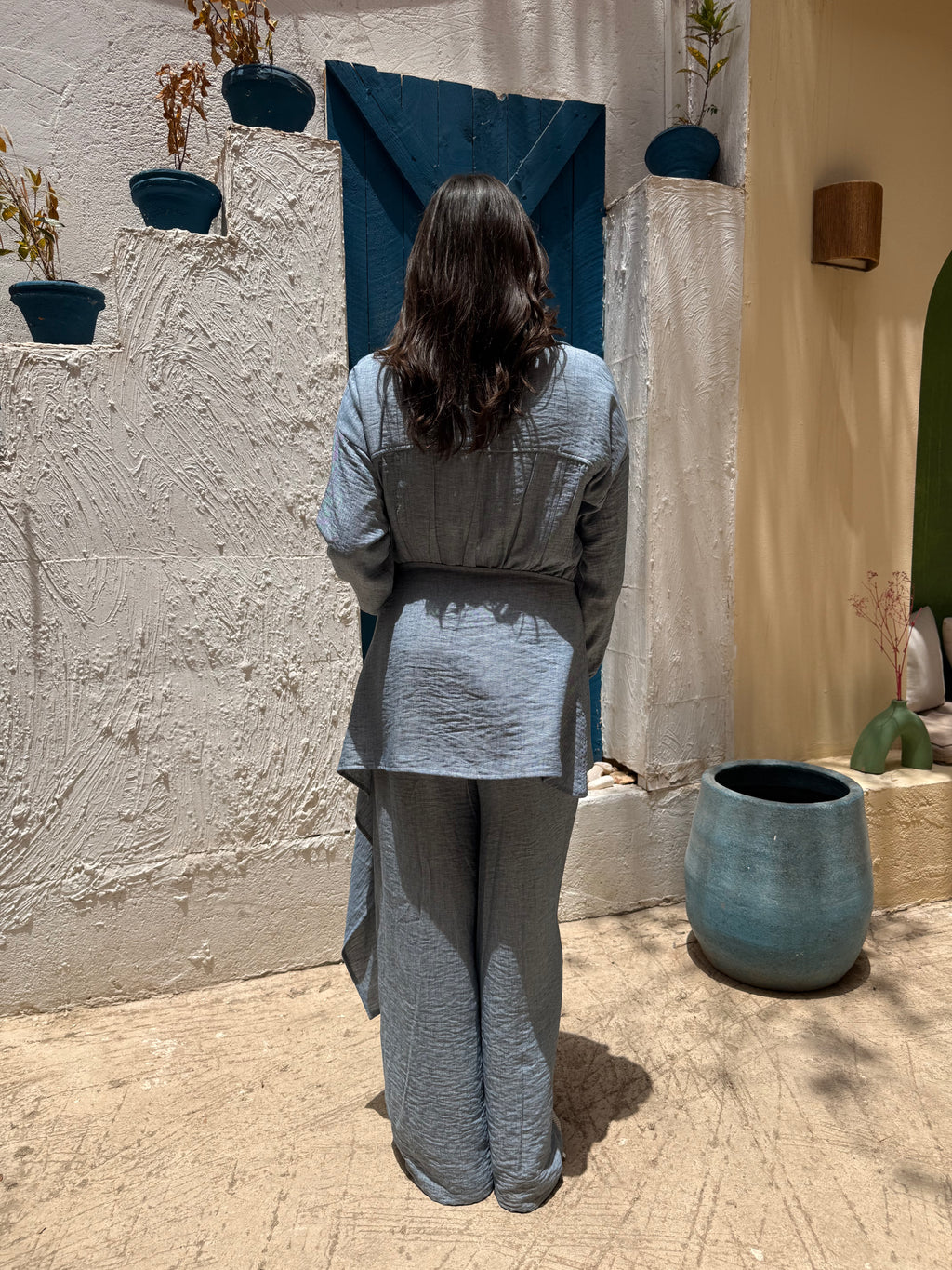 Sway Wrap Jumpsuit - Blue