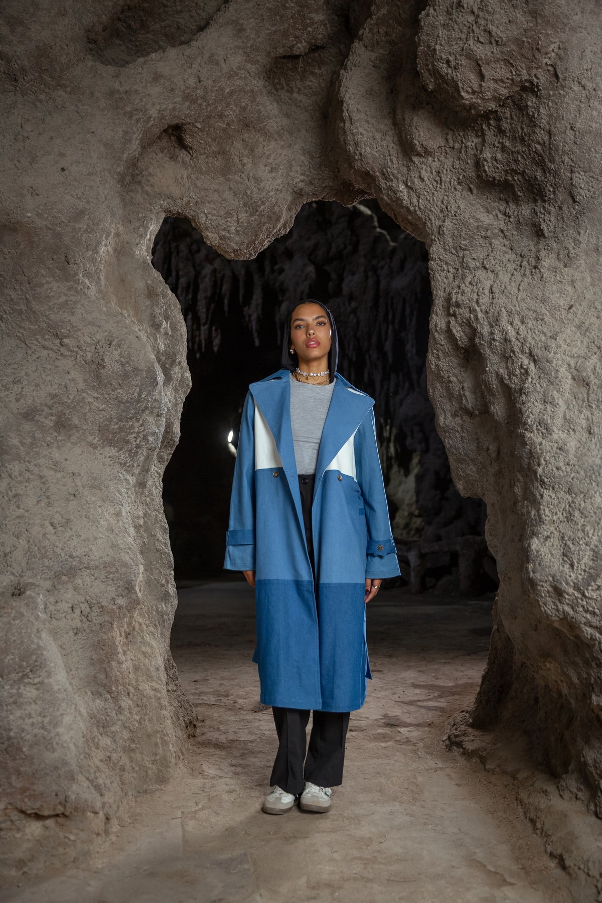 Gradient Denim Coat