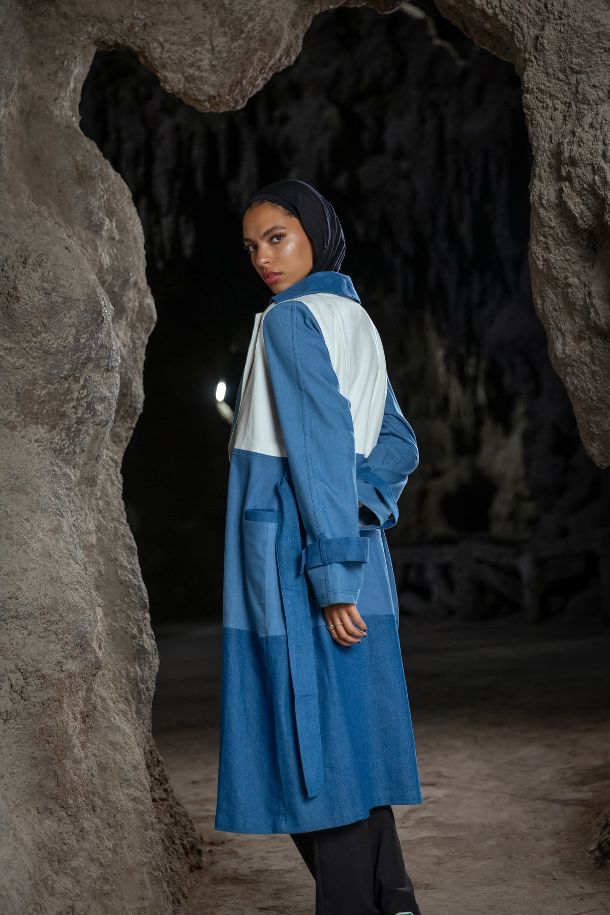 Gradient Denim Coat