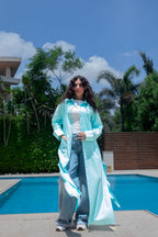 Trench Shirt - Aqua Blue