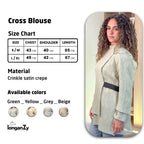Cross Blouse - Grey
